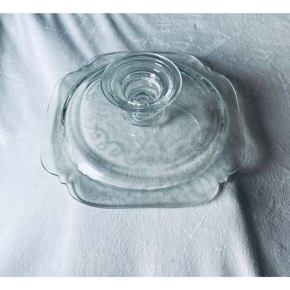 Vintage Federal Depression Glass Madrid Pedestal Cake Stand Plate Pie - Picture 9 of 13